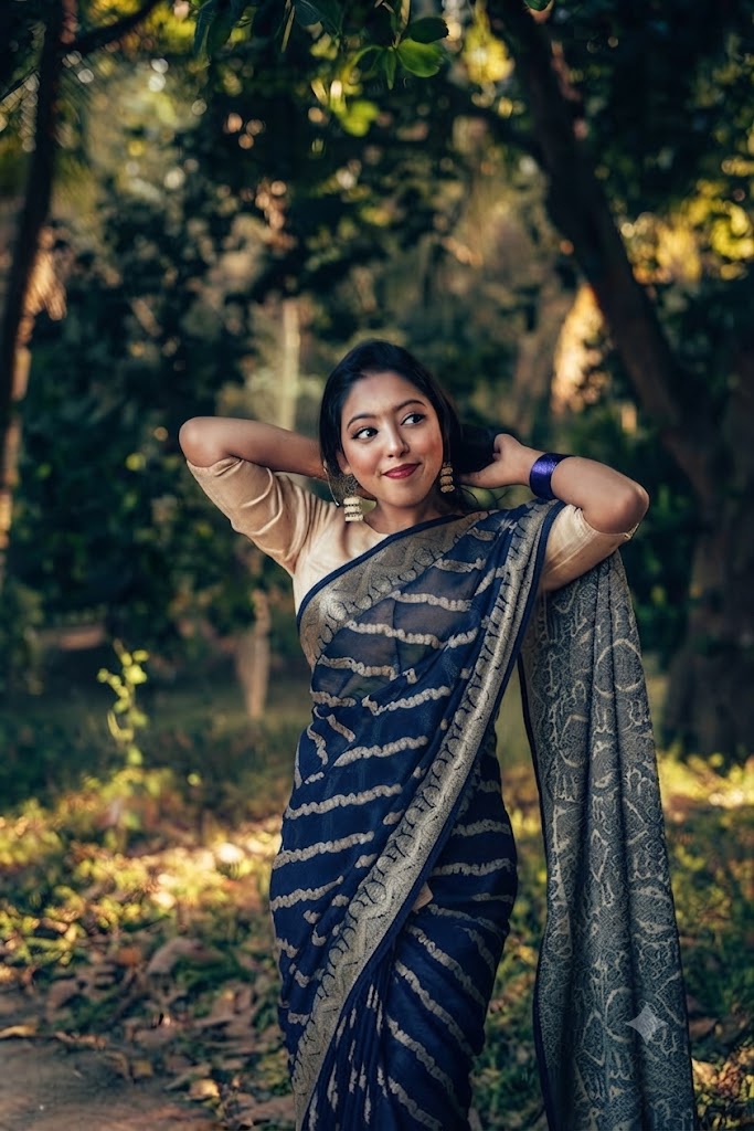 The Forest Saree Grace: A High-Definition 8k Cultural Portrait