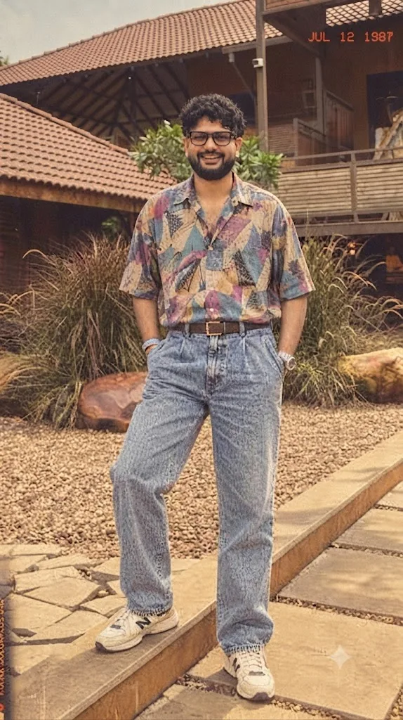 The Kodak Moment: A 1987 Retro-Fashion Portrait