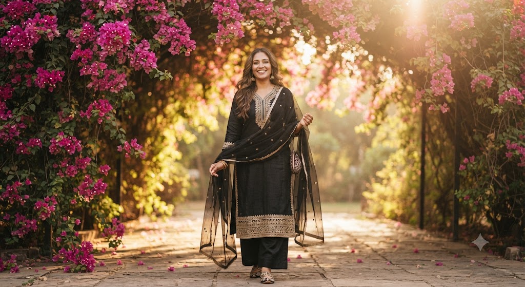 Traditional Ethnic Aesthetic — Bougainvillea Belle: A High-Definition 8k Portrait