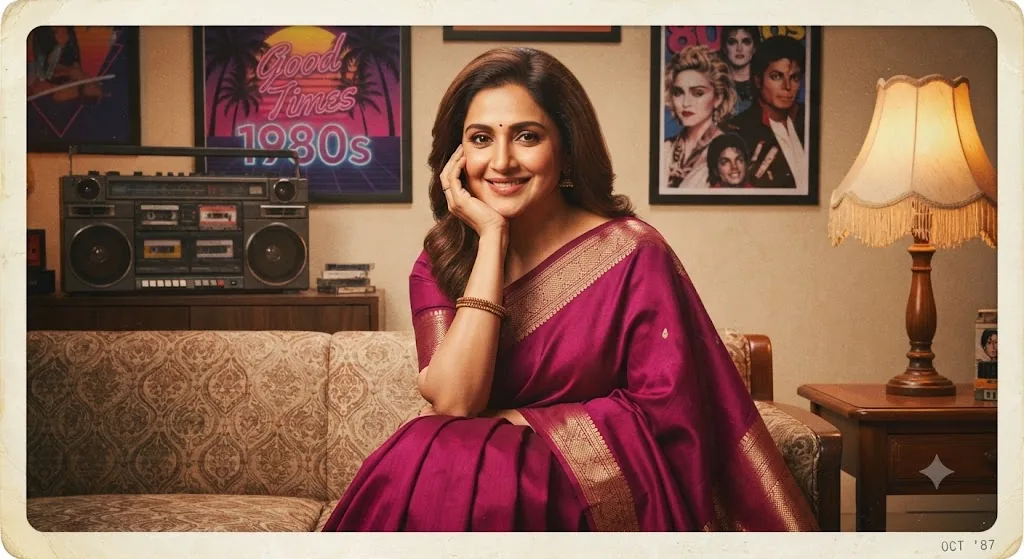 The Magenta Dream: A 1980s-Inspired Portrait