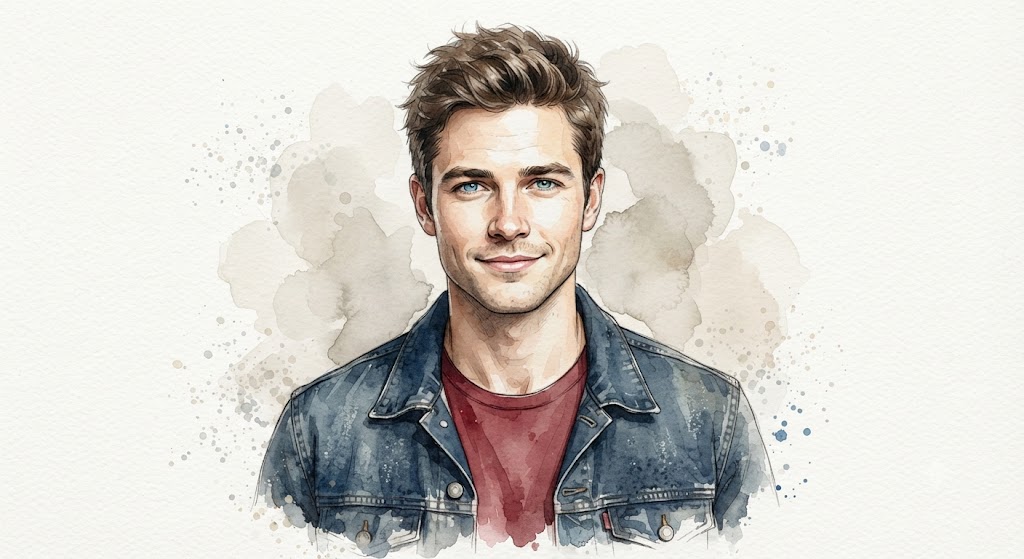 Denim Detail: A High-Definition 8k Watercolor Study