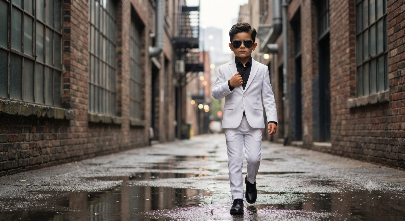 Urban Tailoring: High-Fashion Children's Alleyway Editorial
