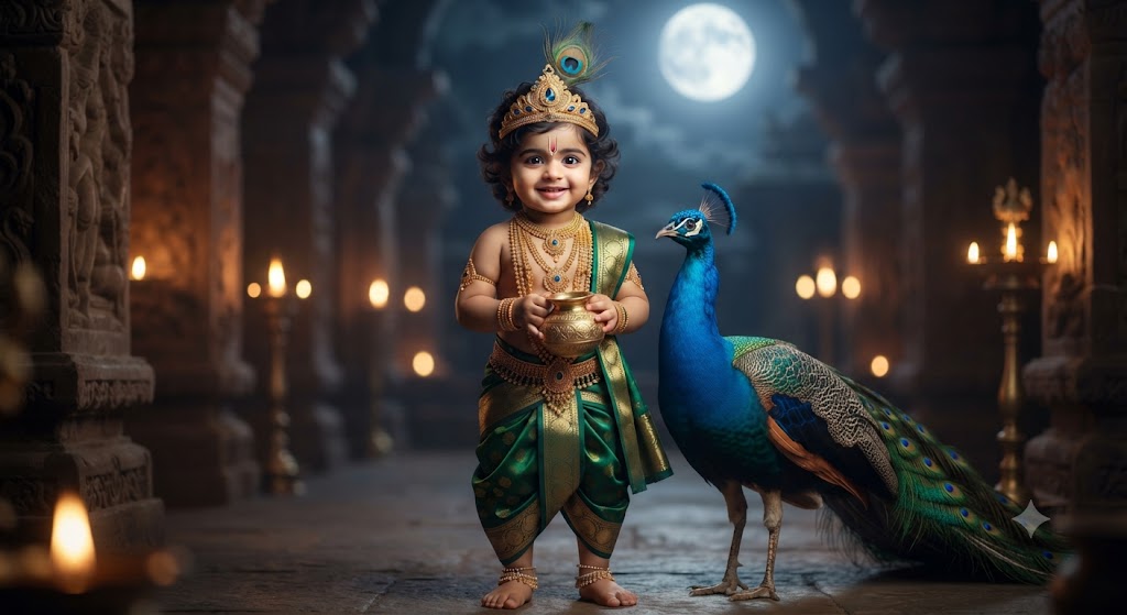 Moonlit Companion: A High-Definition 8k Cultural Fine-Art Portrait