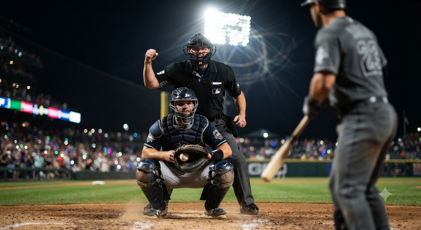 Home Plate Umpire and Catcher Action