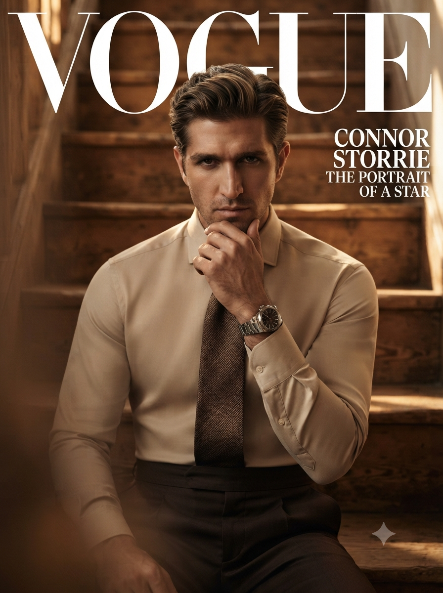 Rustic Staircase Editorial Magazine Cover