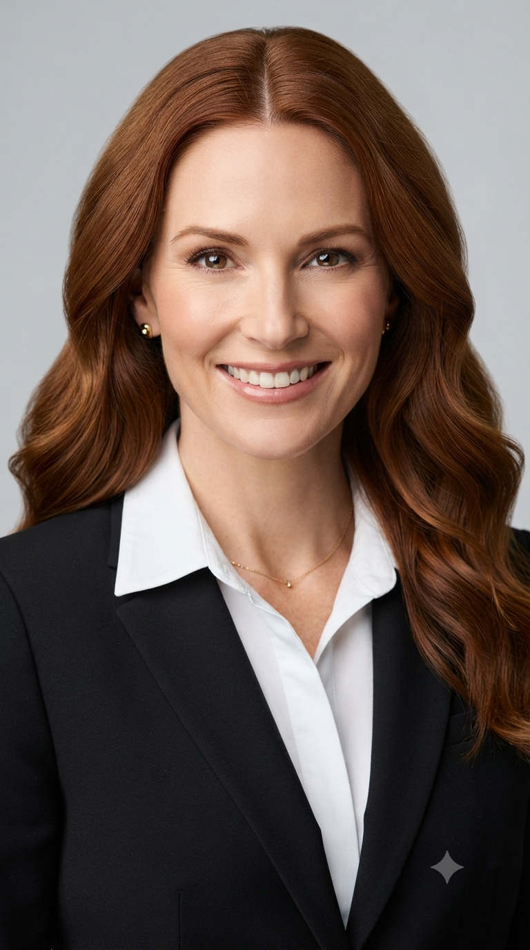 Executive Studio Red-Brown Hair Headshot