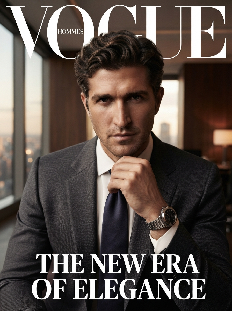 Vogue Hommes "The New Era of Elegance" Luxury Office Cover
