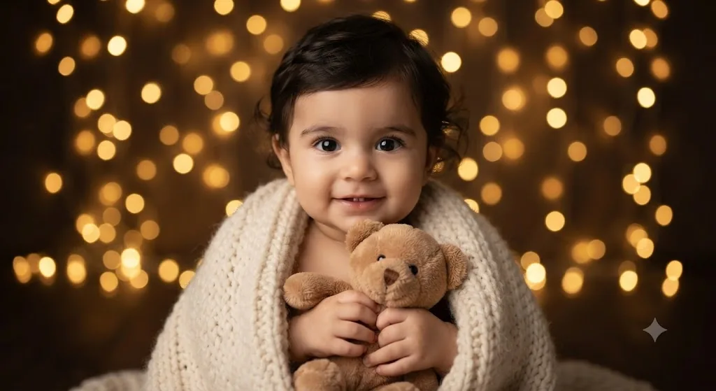 The Cozy Dreamer: A Magical Holiday Infant Portrait
