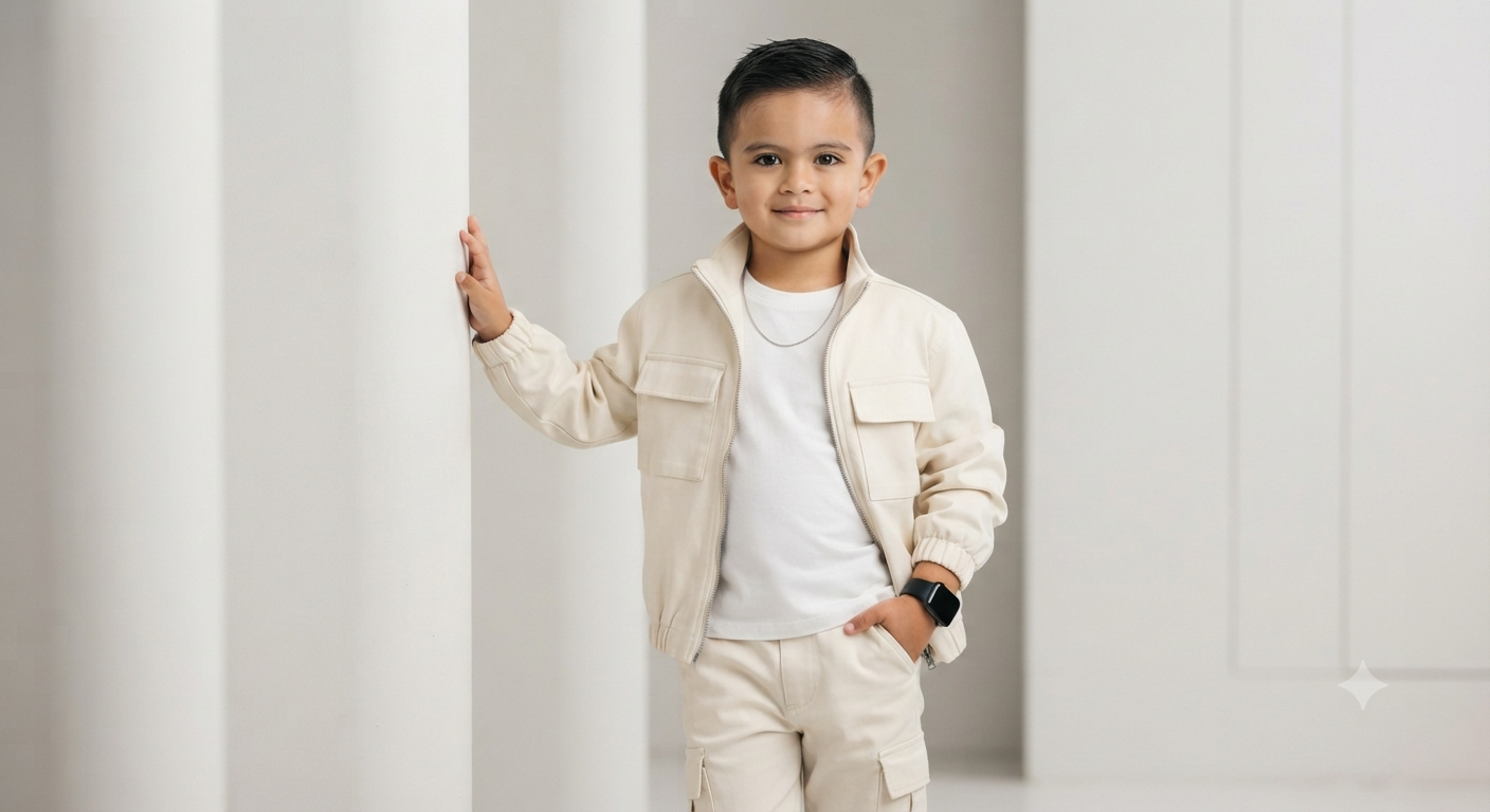 Architectural Cream: Polished Children's Studio Editorial