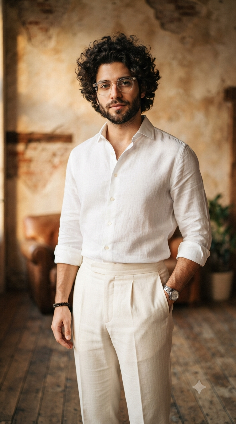 Rustic Linen Studio Portrait