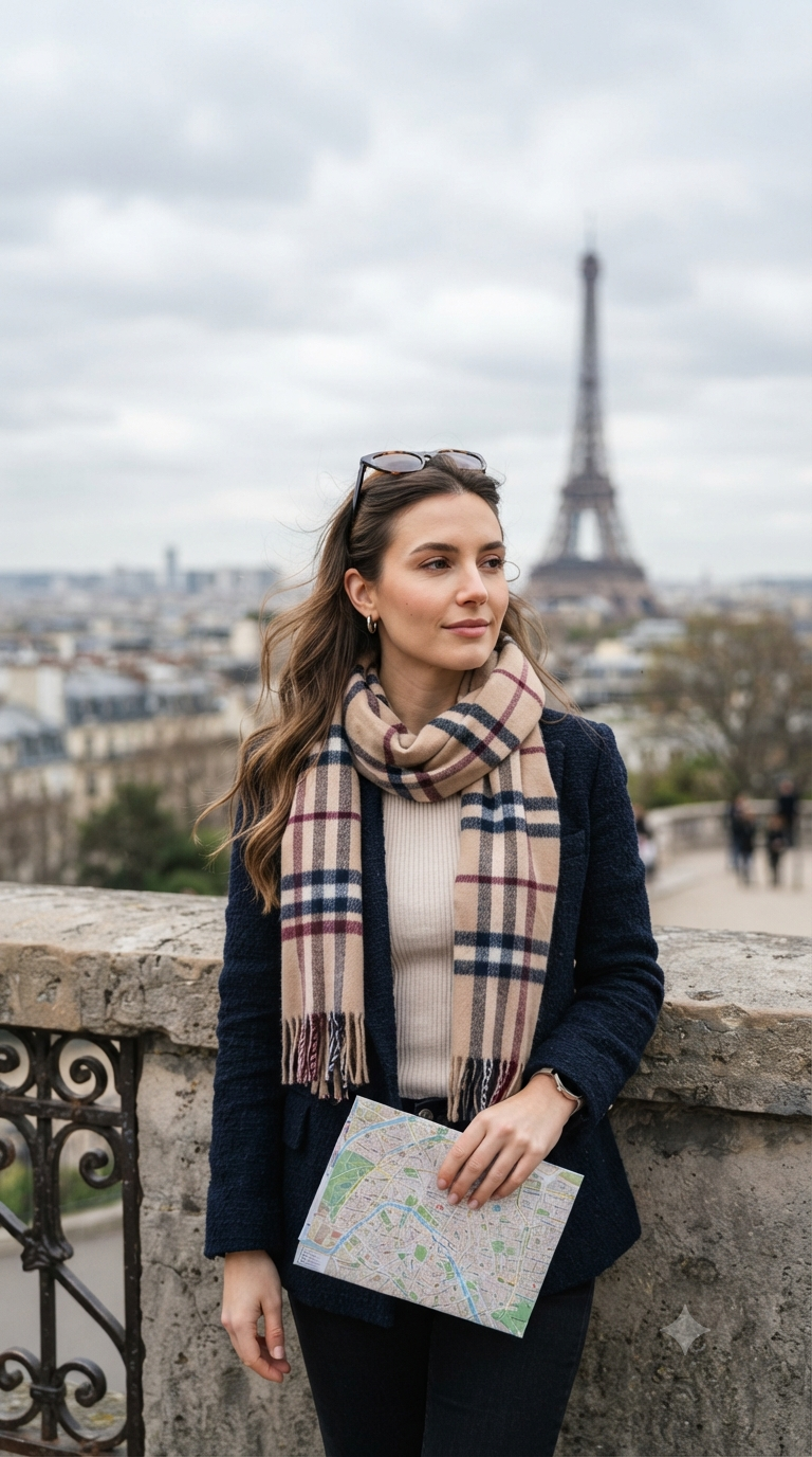 Parisian Tourist Map Portrait