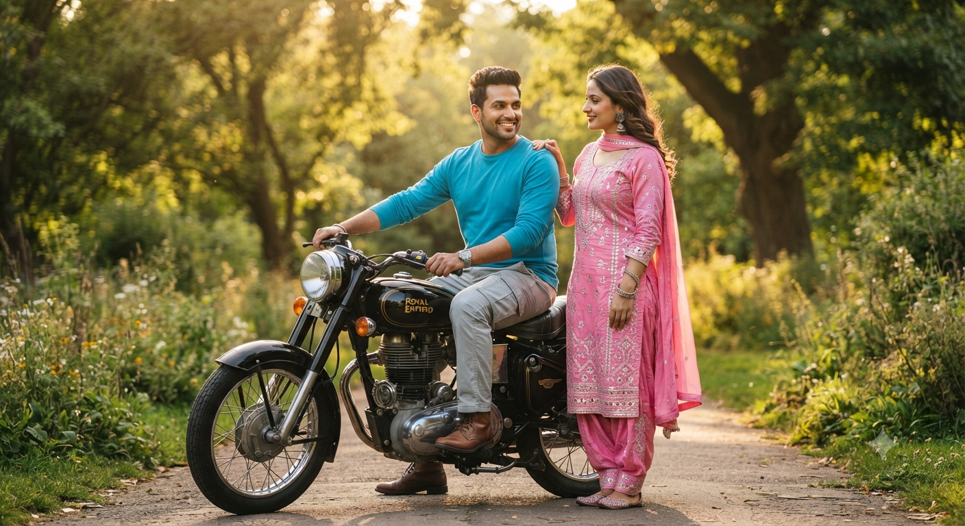 Sunset Ride: A South Asian Park Portrait