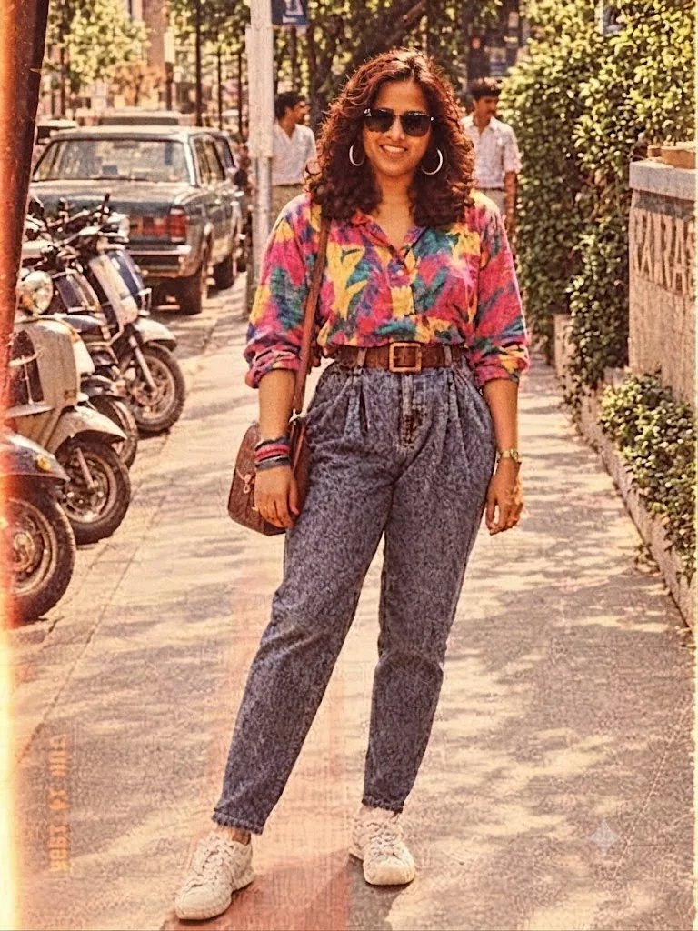 Urban Street Nostalgia: A 1980s Analog Streetwear Portrait