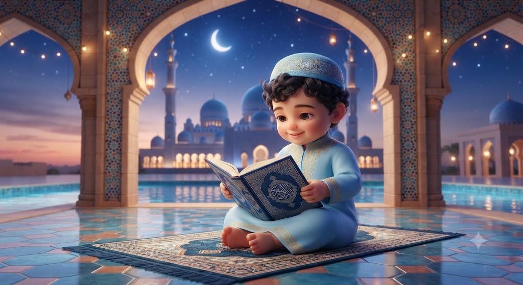 Sheikhlet: A High-Definition 3D Illustration of Little Omar