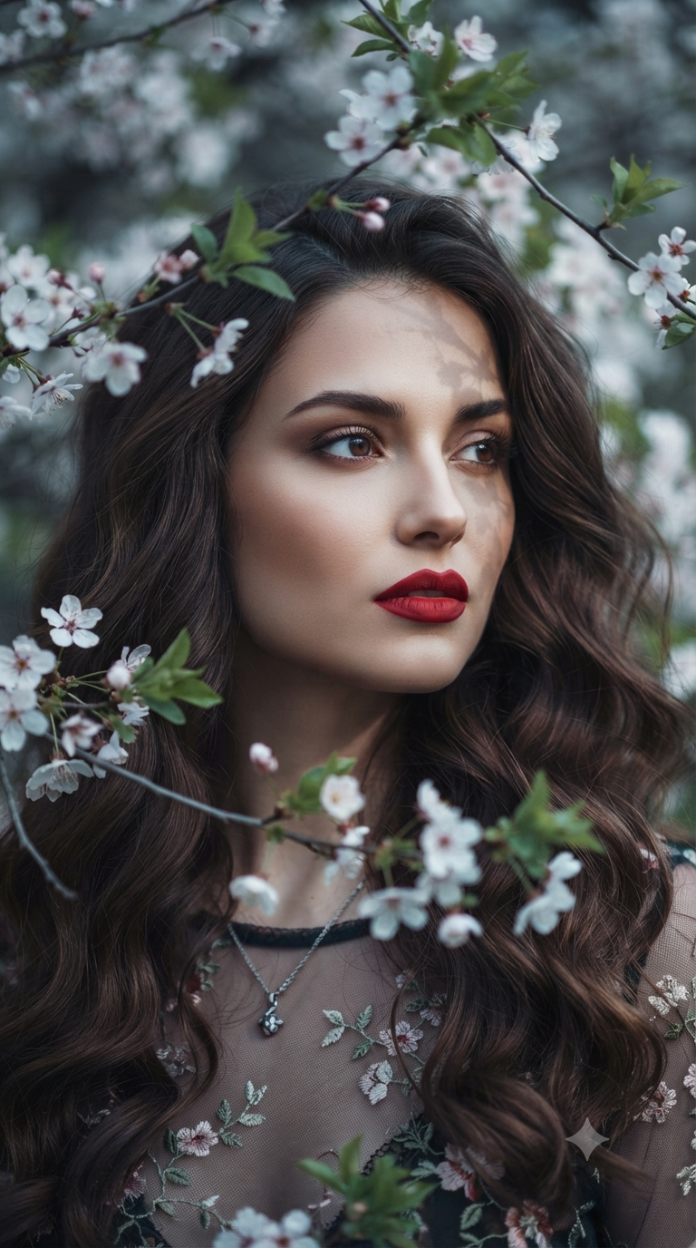 Flowering Spring Branch Cinematic Portrait