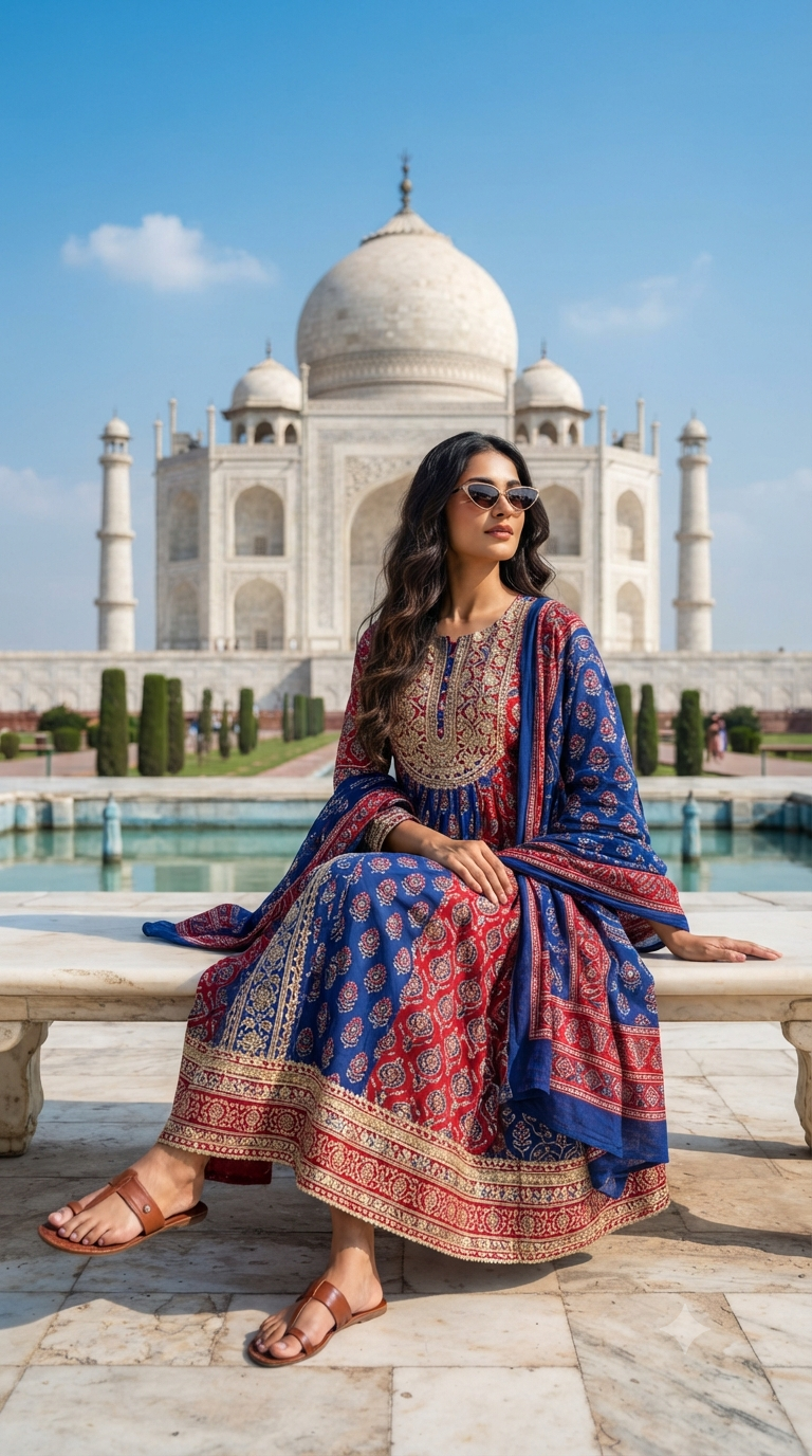 Taj Mahal Heritage Anarkali Architectural Portrait