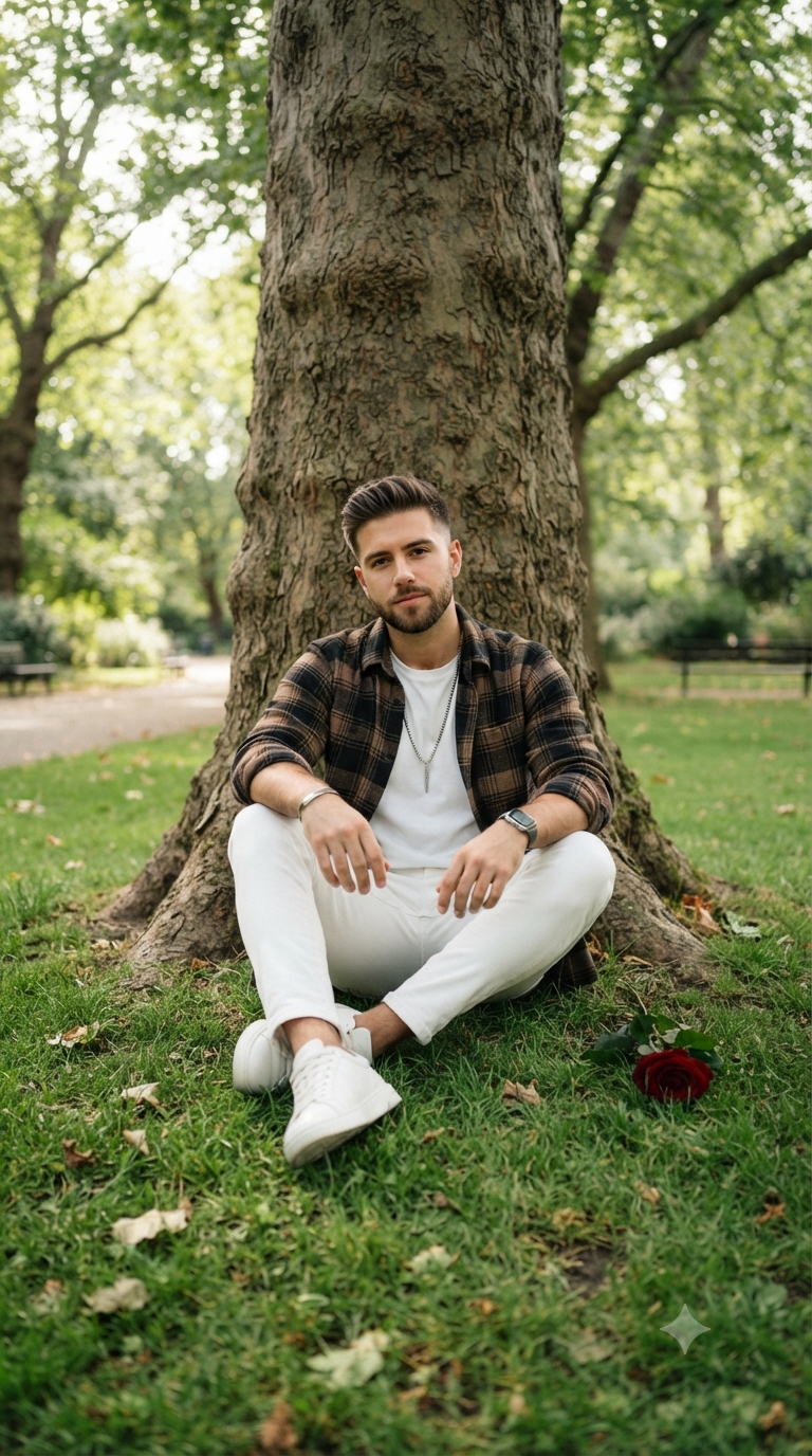Tranquil Park Flannel & Tree Portrait