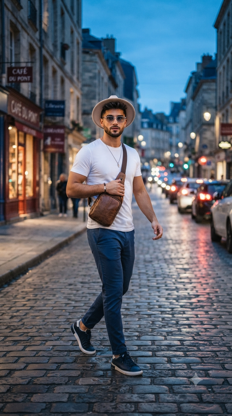 European Twilight Cobblestone Portrait