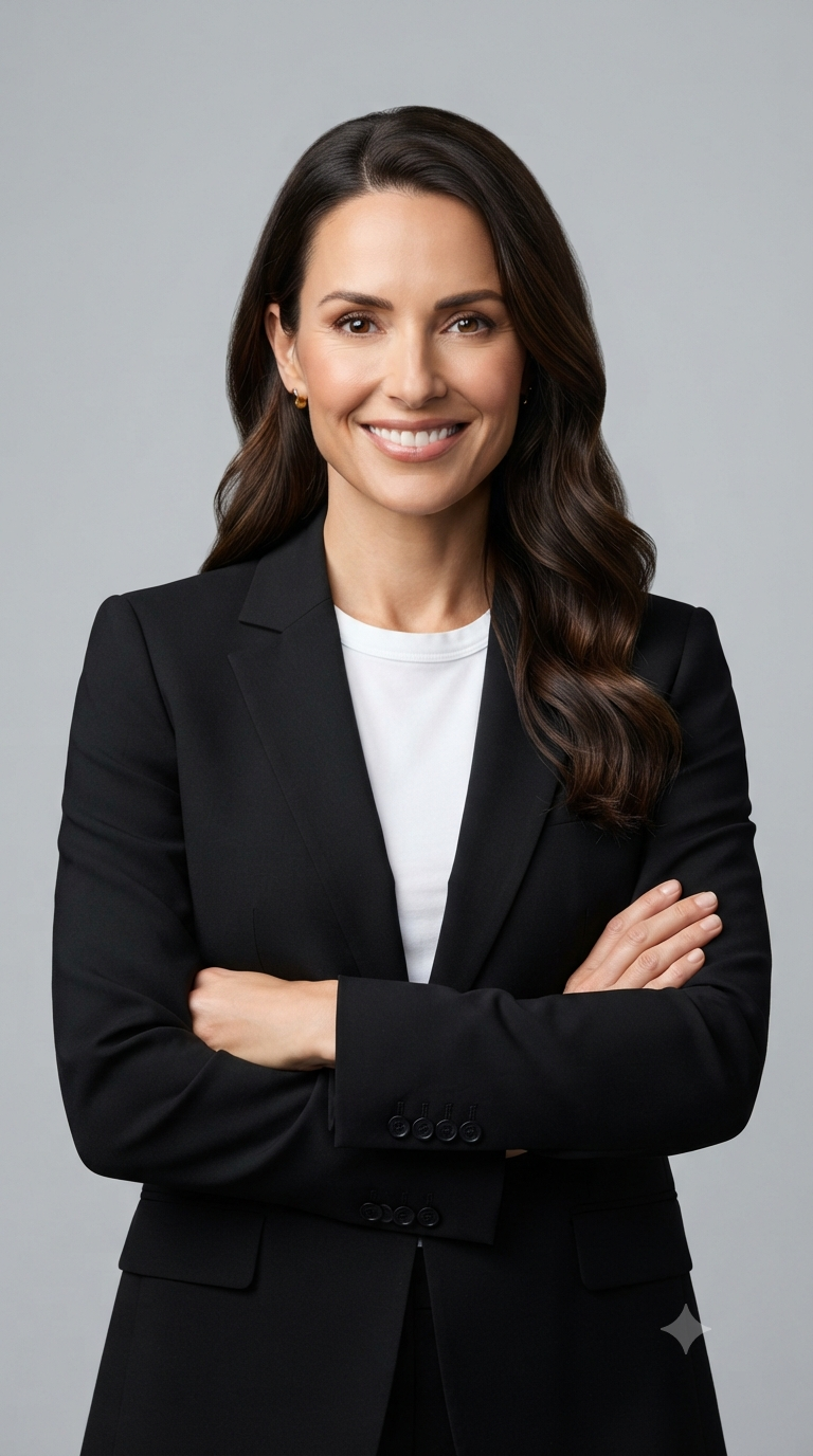 Crossed Arms Black Blazer Studio Headshot