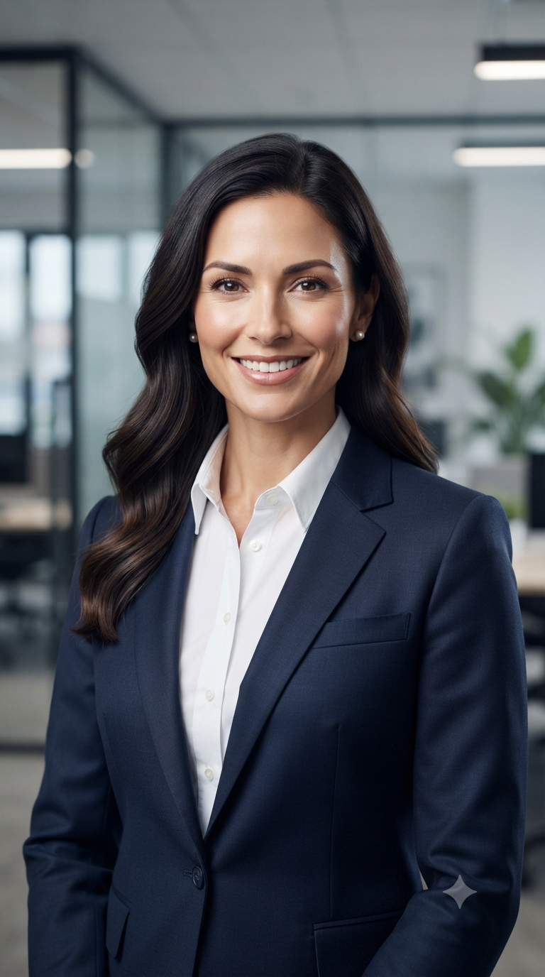 Navy Blue Suit Executive Headshot