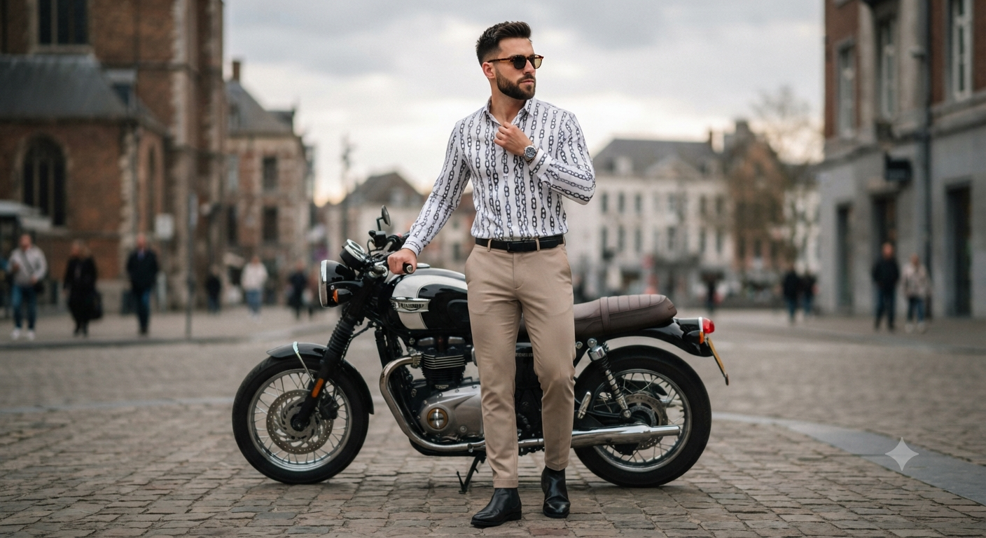 Overcast Urban Street Smart-Casual Portrait