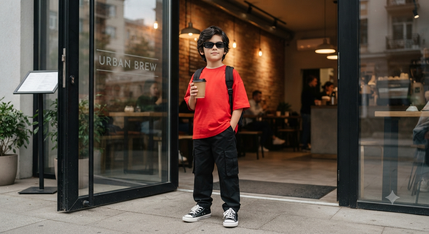 Urban Brew: High-Fashion Children's Cafe Street Editorial
