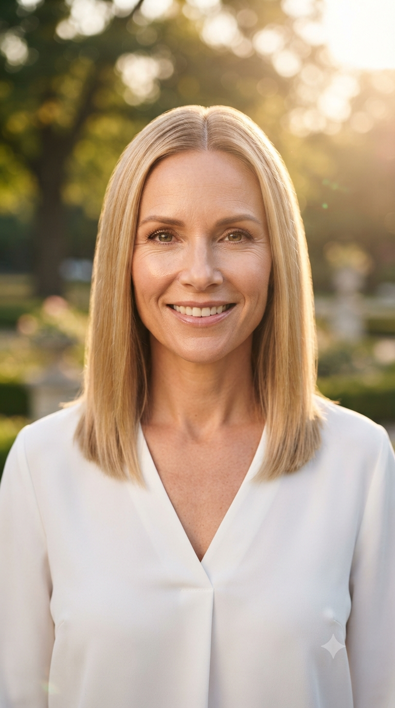Golden Hour Blonde Executive Outdoor Portrait