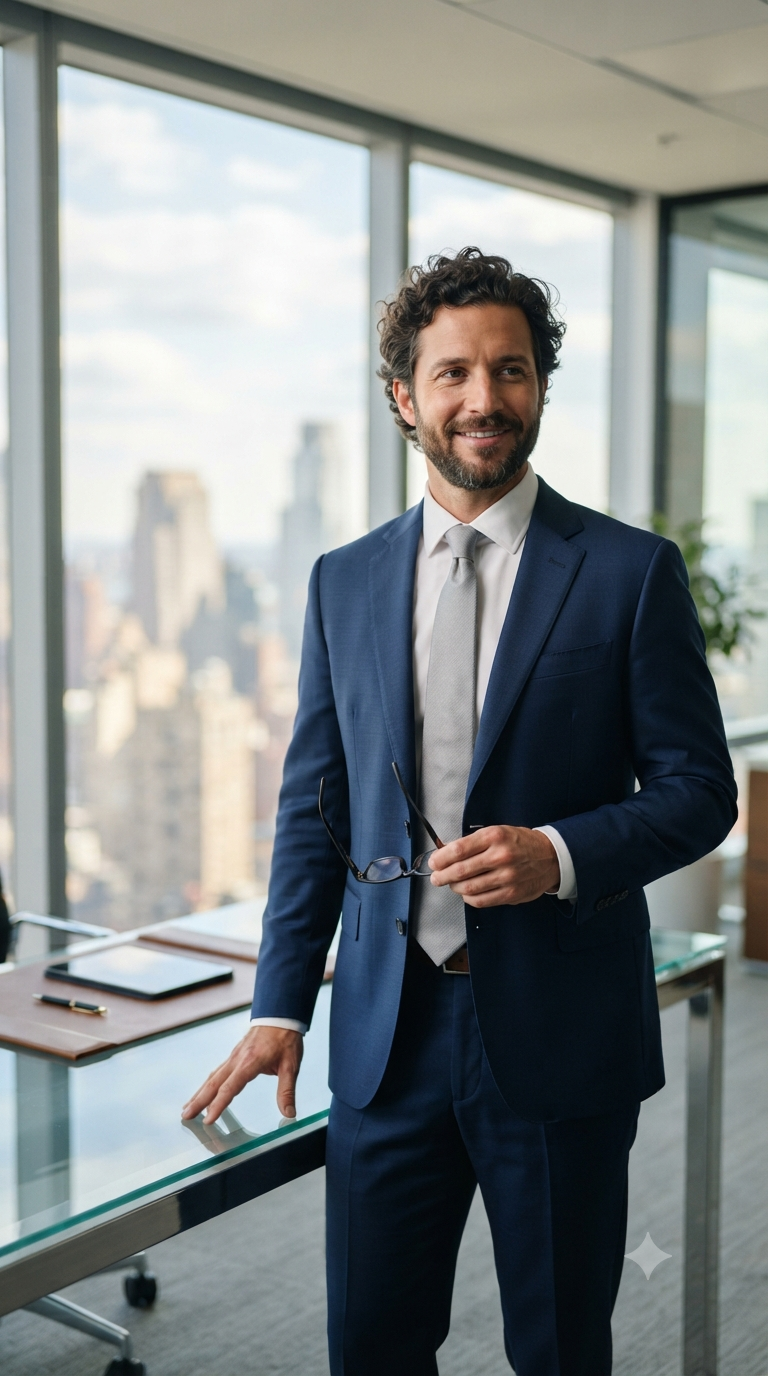 Executive Corner Office Skyline Portrait