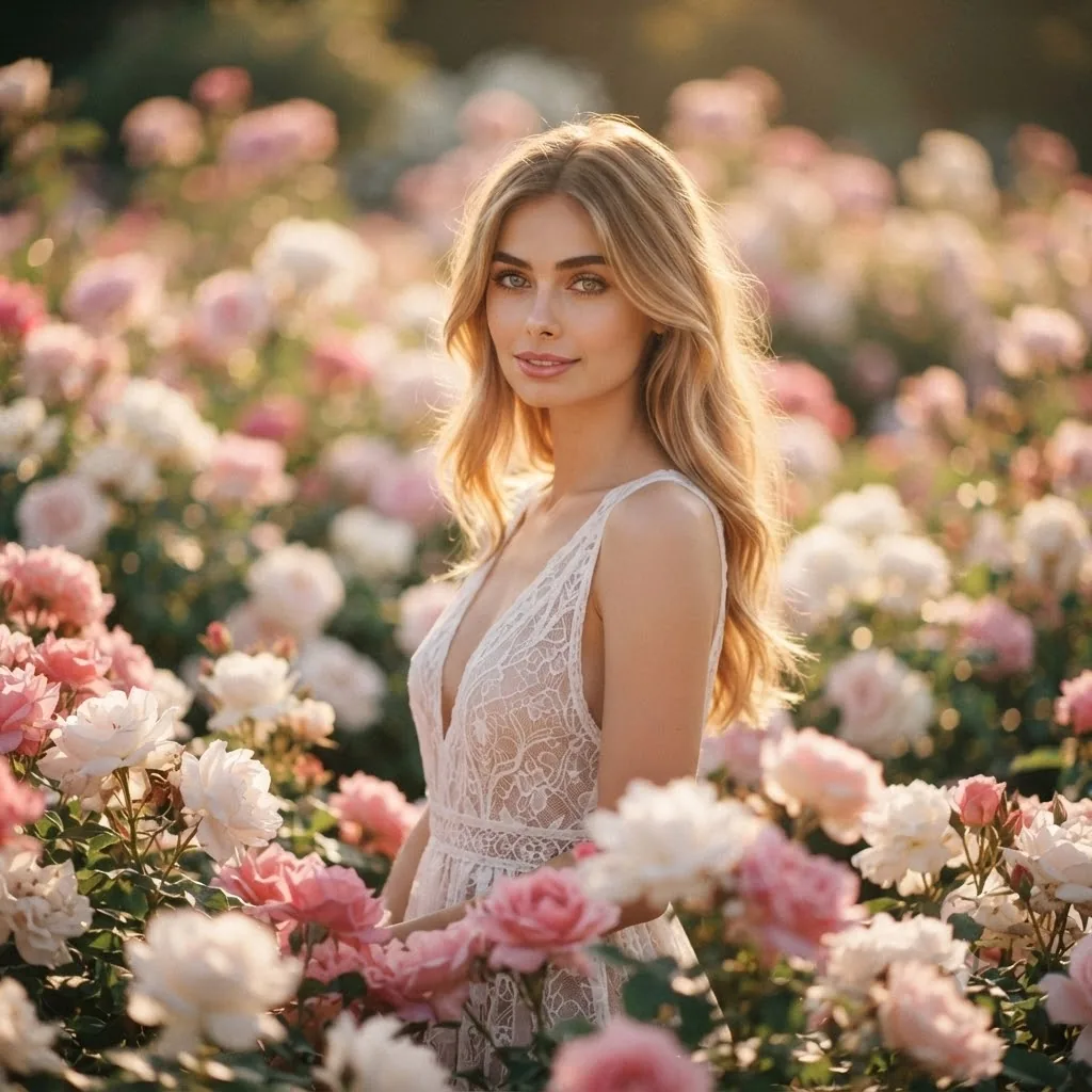 The Rose Whisperer: A Timeless Portrait