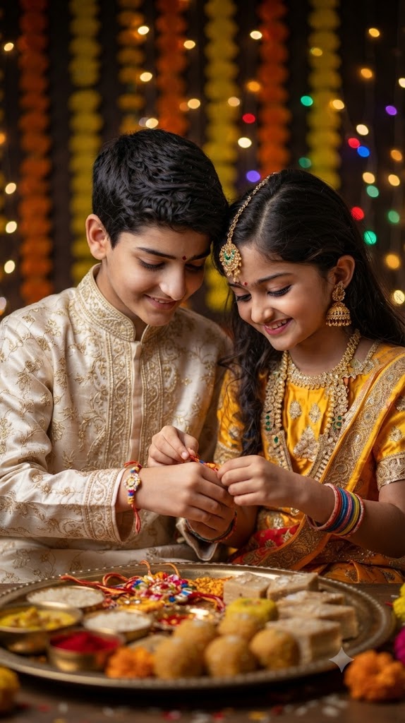 The Festive Bonding: A High-Definition 8k Cultural Sibling Portrait