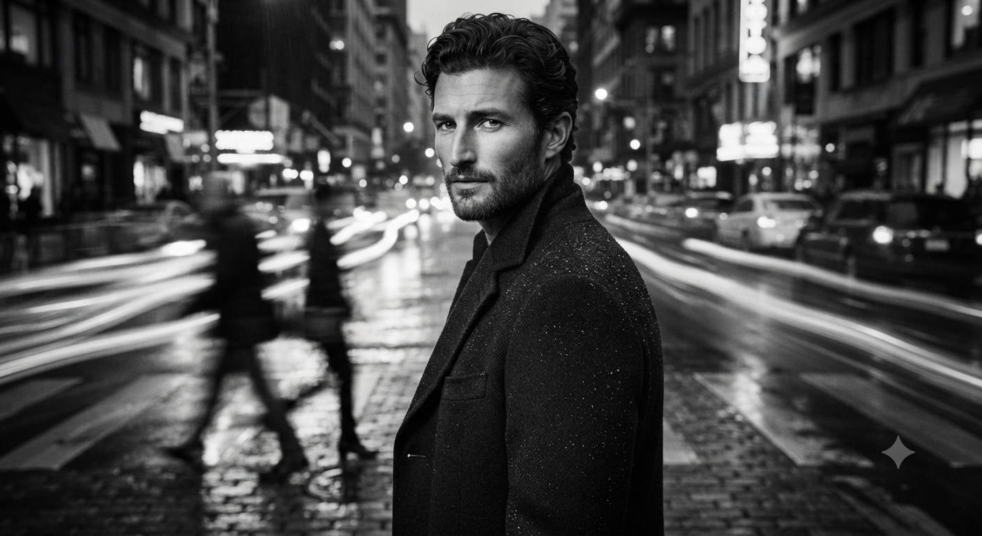 Urban Noir: Long-Exposure City Night Portrait