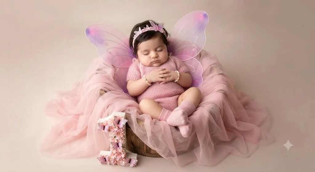 The Butterfly Princess: A Whimsical First Birthday Portrait