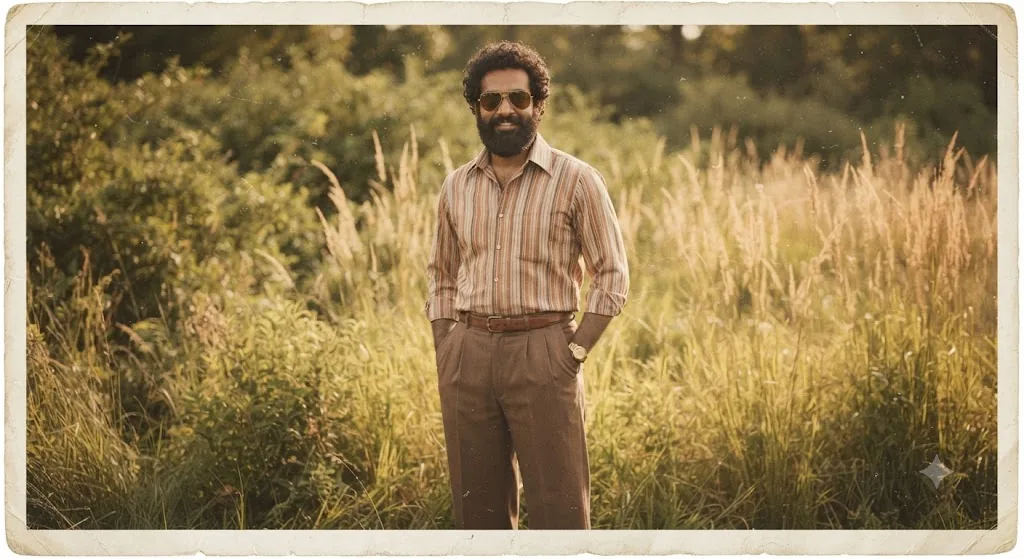 The 1970s Traveler: An Authentic Vintage Film Portrait