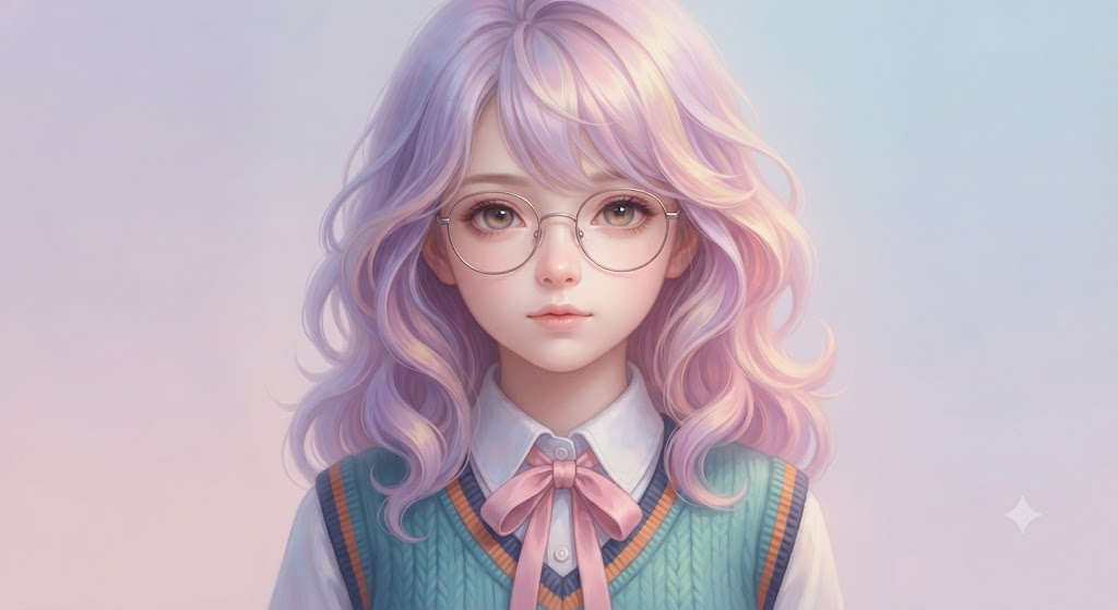 Eternal Student: A High-Definition 8k Anime Portrait