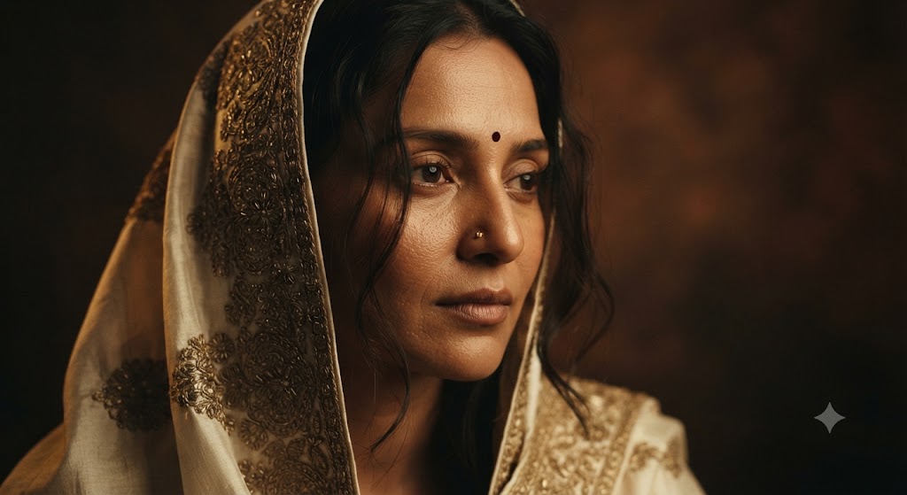Gold Zardozi: A High-Definition 8k Portrait