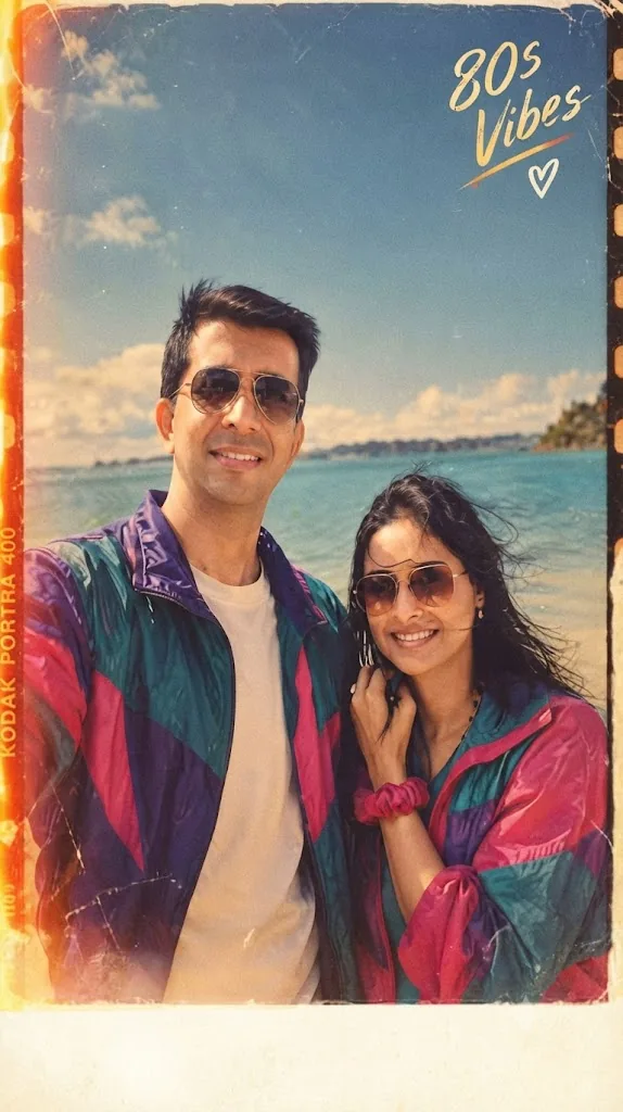 The 80s Vibes Beachside Snapshot