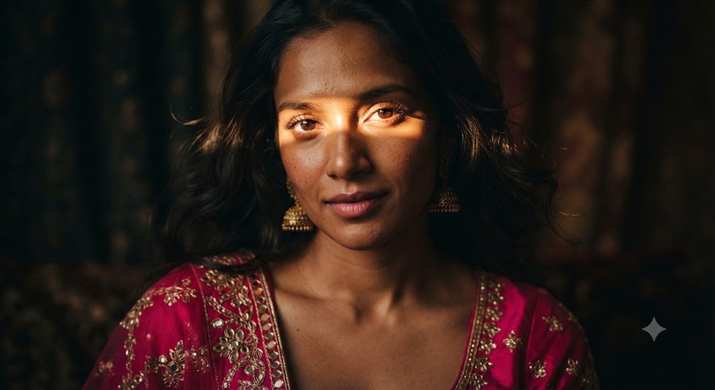 Chiaroscuro Radiance: A High-Definition 8k Portrait