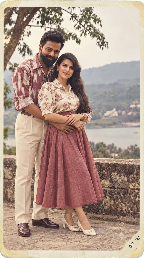 The 1980s Hillside Romance: A Vintage Portrait