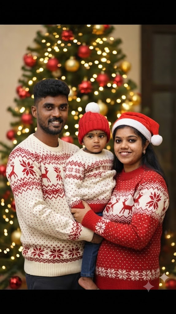 The Family Noel: A High-Definition 8k Holiday Fine-Art Portrait