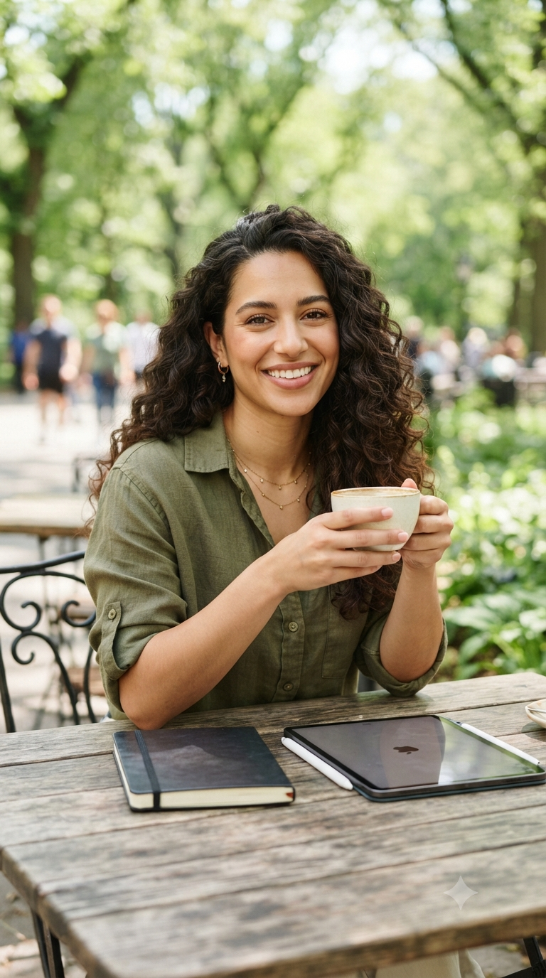 Park Cafe Coffee Portrait